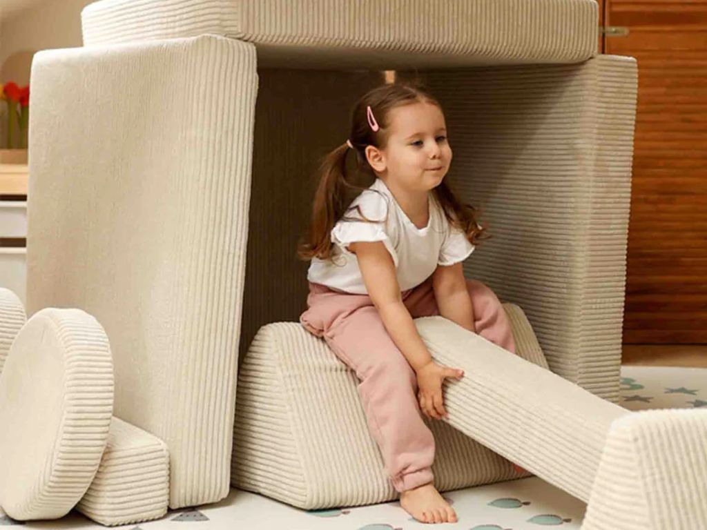 Veľký multifunkčný skladací bunker z menčestra SOFA PURE Zvoľte farbu: Modrá