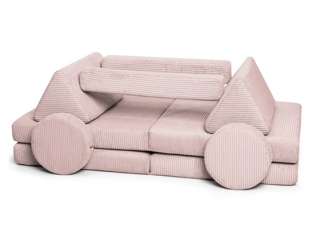 Veľký multifunkčný skladací bunker z menčestra SOFA PURE Zvoľte farbu: Svetlo ružová