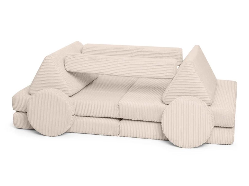 Veľký multifunkčný skladací bunker z menčestra SOFA PURE Zvoľte farbu: Krémová
