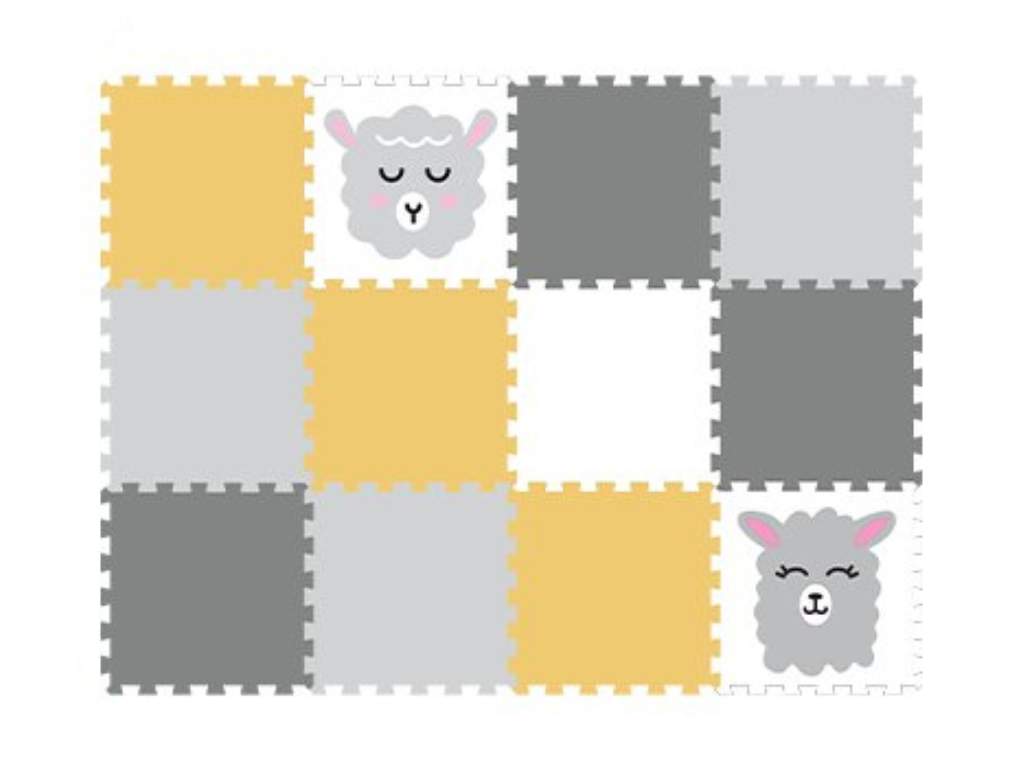 Penová podlaha puzzle 12 dielov BARÁNOK A LAMA