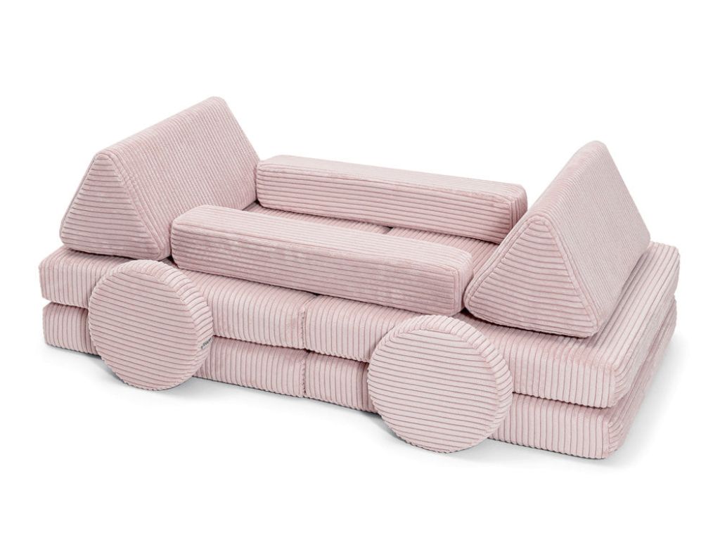 E-shop Skladacia penová pohovka SOFA MINI z menčestra Zvoľte farbu: Svetloružová