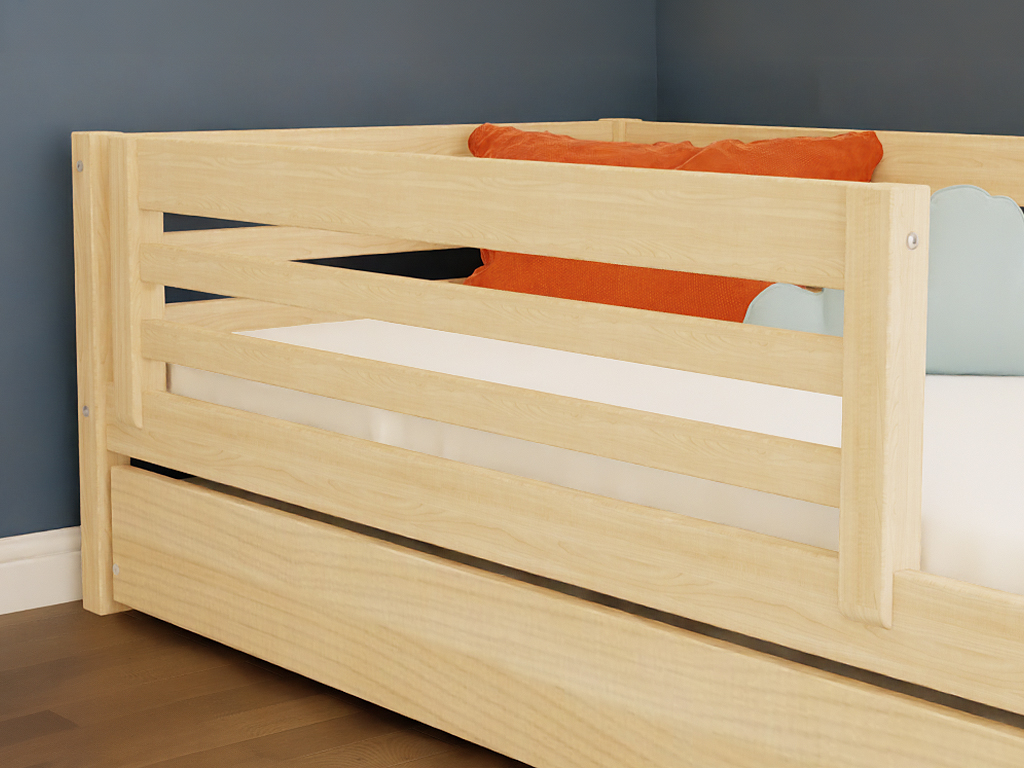 E-shop Benlemi Bezpečnostná zábrana HOLDY Zvoľte farbu: Béžová, Zvoľte rozmer: 127 cm (pre postele s dĺžkou 180-200 cm)