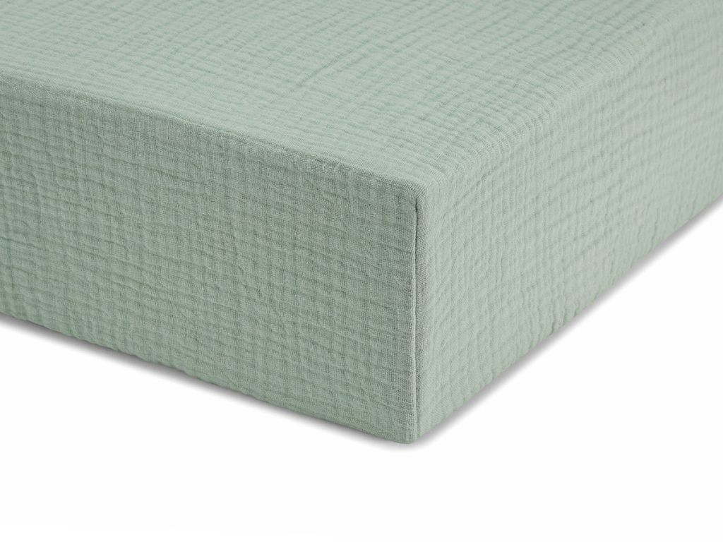 E-shop Jednolôžkové prestieradlo z mušelínu 90x200 cm Zvoľte farbu: Zelená