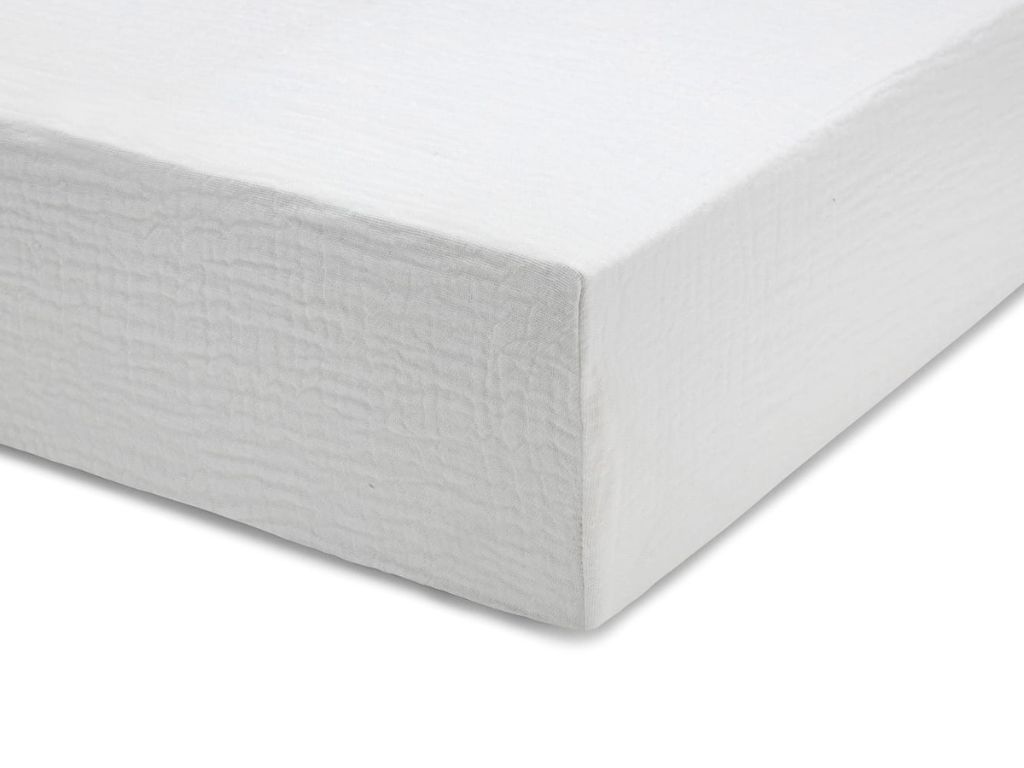 E-shop Jednolôžkové prestieradlo z mušelínu 90x200 cm Zvoľte farbu: Biela