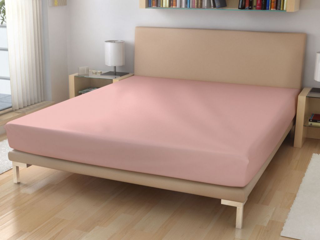 E-shop Jednolôžkové prestieradlo z bavlneného froté Zvoľte farbu: Staroružová, Zvoľte rozmer: 120 x 200 cm