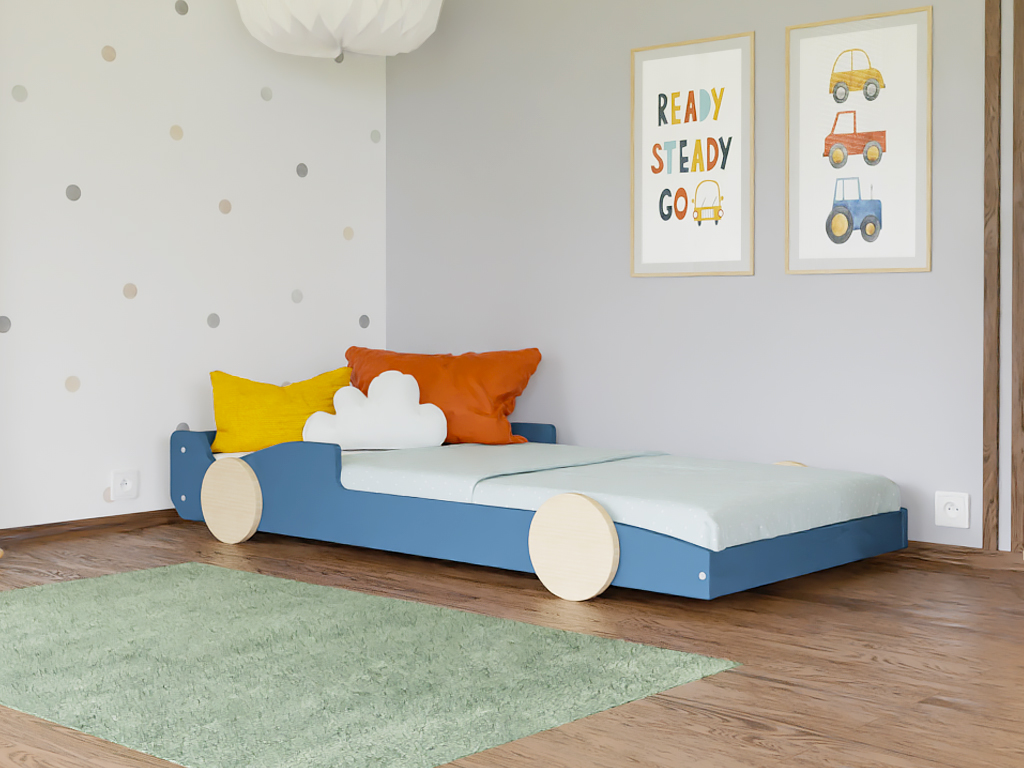 Benlemi Detská auto posteľ v tvare formule SPEEDY Zvoľte farbu: Žltá - čierna, Zvoľte rozmer: 80x180 cm