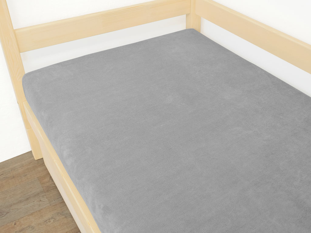E-shop Benlemi Jednolôžkové prestieradlo z mikroplyšu SIVÉ Zvoľte rozmer: 90 x 160 cm