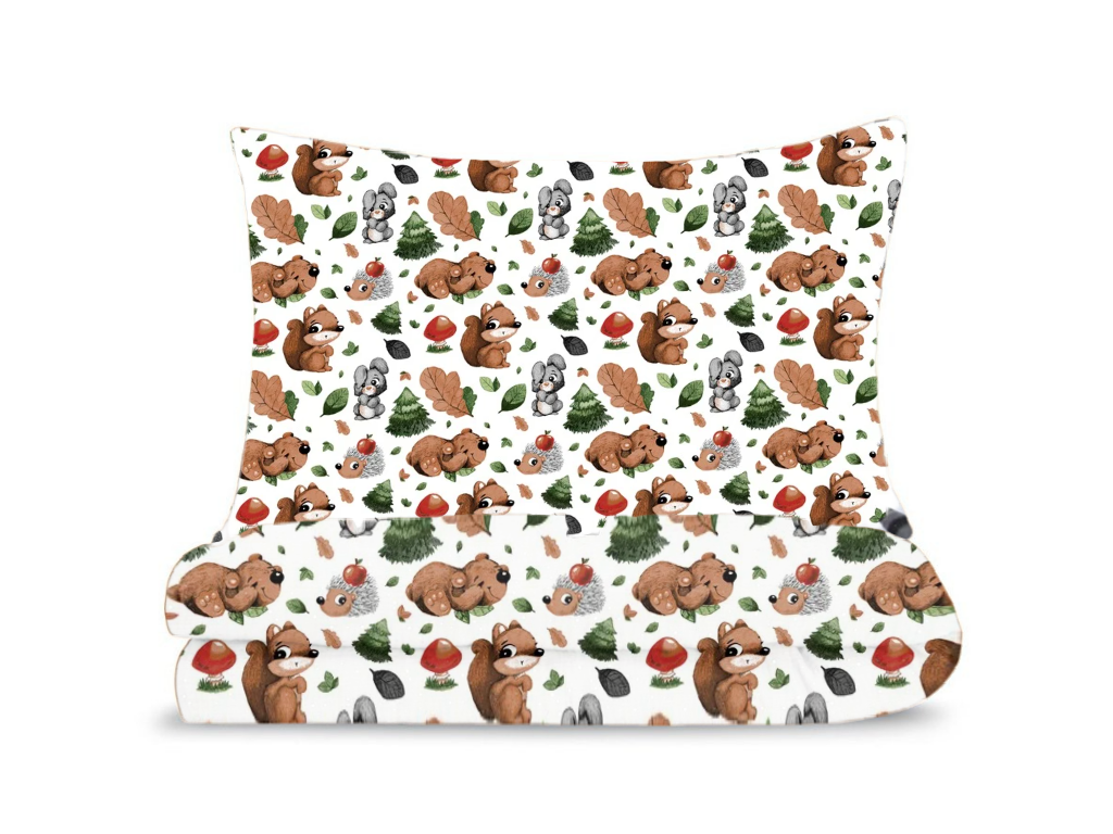 E-shop Bavlnené obliečky VEVERIČKY do detskej izby Zvoľte rozmer: 140x200 / 70x90