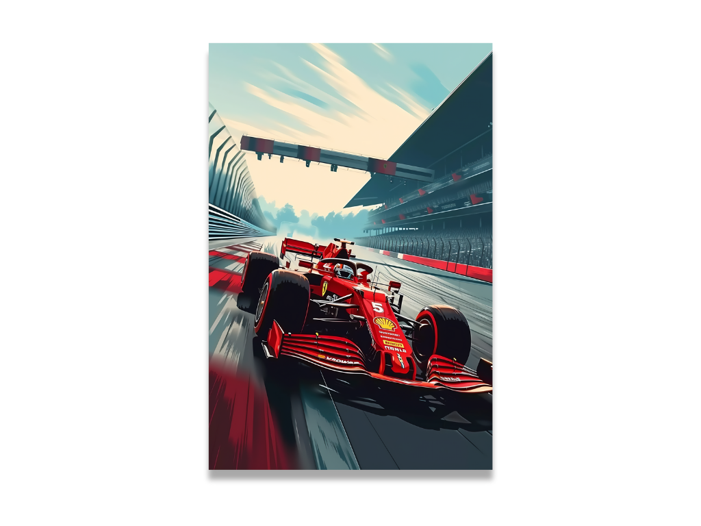 E-shop Benlemi Obraz na plátne na stenu do detskej izby ZÁVODY FORMULÍ Zvoľte rozmer: 30 x 30 cm