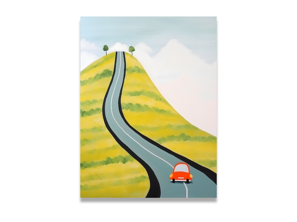 E-shop Benlemi Obraz na plátne do detskej izby CESTA NA VRCHOL Zvoľte rozmer: 30 x 30 cm