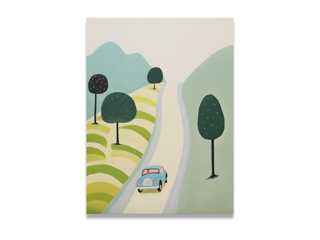 E-shop Benlemi Obraz na plátne na stenu do detskej izby JAZDA KRAJINOU Zvoľte rozmer: 30 x 30 cm
