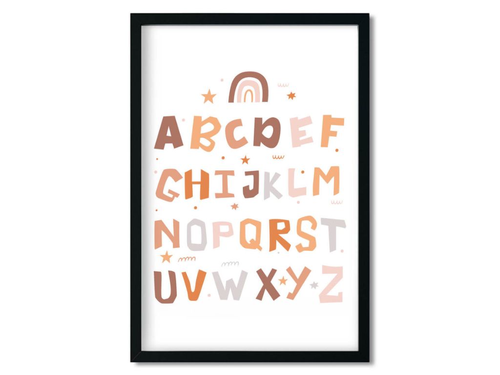 E-shop Plagát na stenu do detskej izby ABECEDA Zvoľte rozmer: 20 x 30 cm