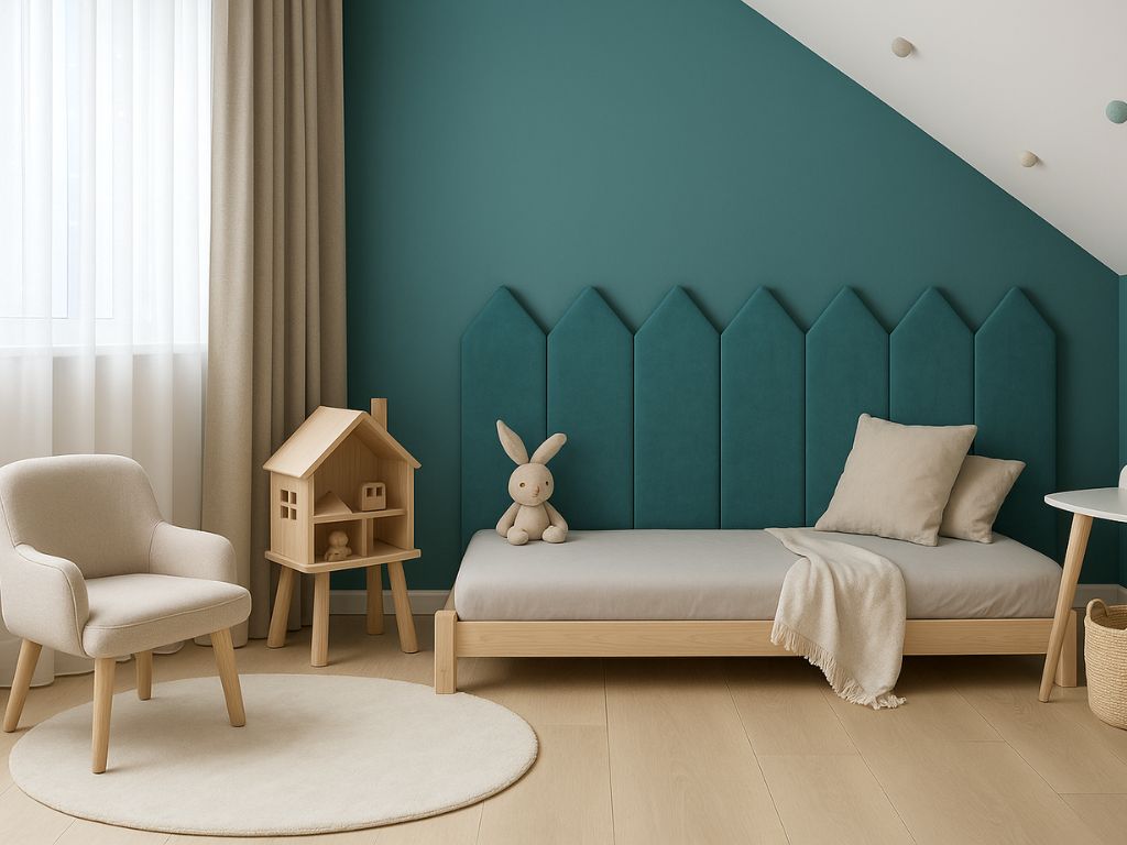 Čalúnený panel na stenu v tvare plotku VELVET Zvoľte farbu: Vínová, Zvoľte rozmer: 20x80 cm, Uchytenie na stenu: So samolepiacim suchým zipsom
