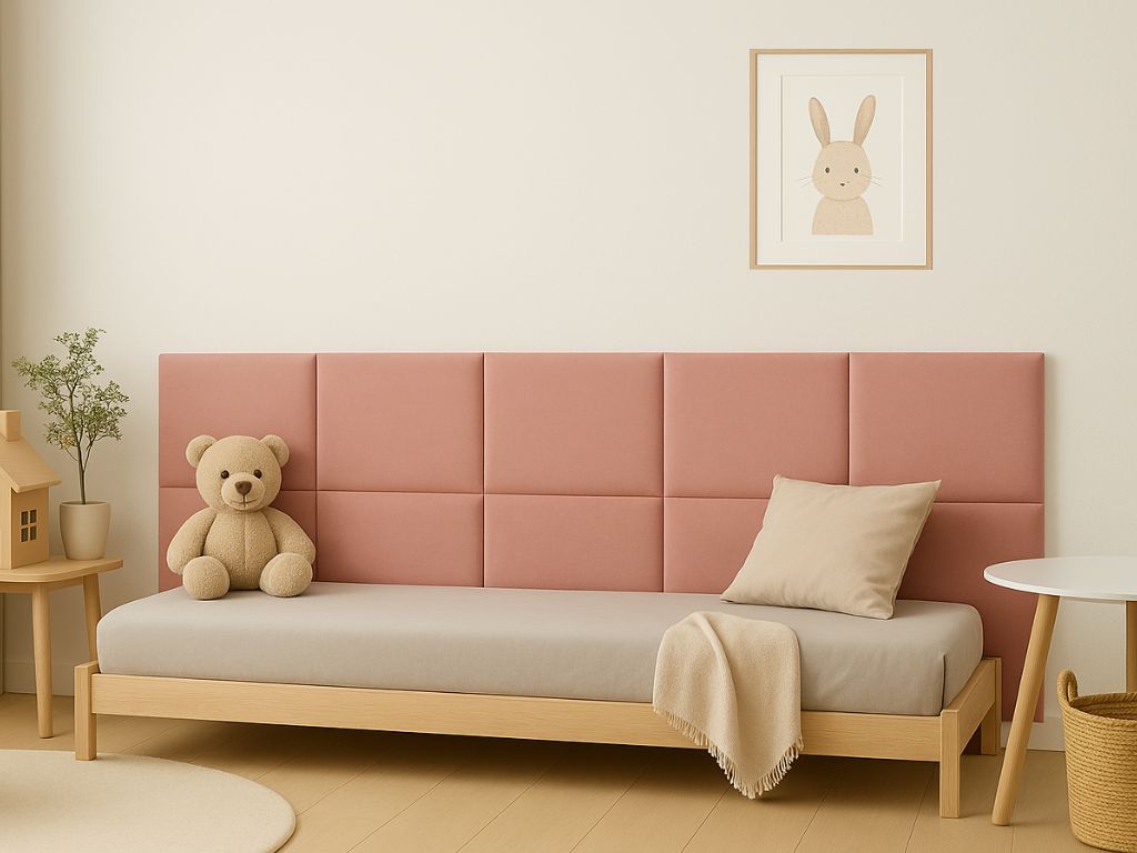 Obdĺžnikové čalúnené panely na stenu VELVET Zvoľte farbu: Vínová, Zvoľte rozmer: 30x40 cm, Uchytenie na stenu: So samolepiacim suchým zipsom