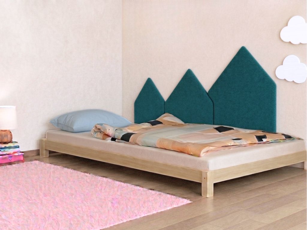 Čalúnený panel na stenu HORY - pravá strana VELVET Zvoľte farbu: Žltá, Zvoľte rozmer: 90x200 cm, Uchytenie na stenu: So samolepiacim suchým zipsom