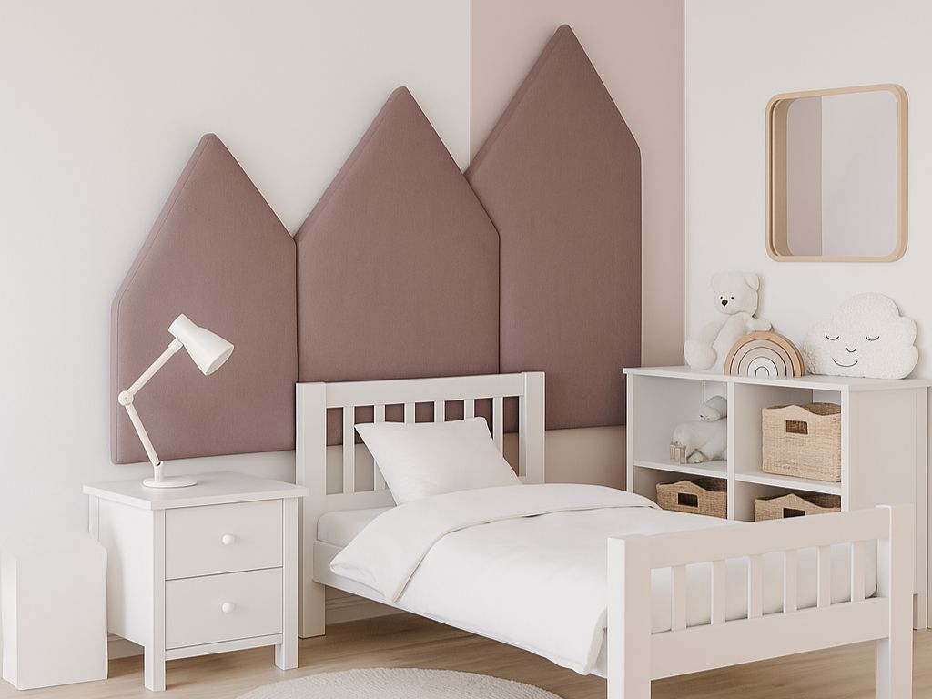 Čalúnený panel na stenu HORY - pravá strana VELVET Zvoľte farbu: Vínová, Zvoľte rozmer: 80x200 cm, Uchytenie na stenu: So samolepiacim suchým zipsom