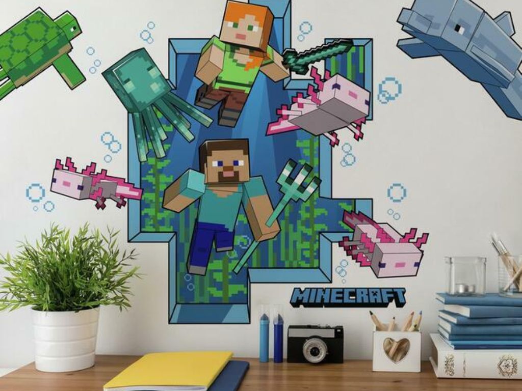 E-shop Detské dekoratívne samolepky na stenu MINECRAFT
