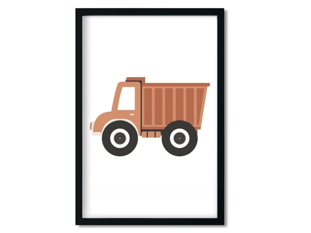 E-shop Plagát na stenu do detskej izby NÁKLAĎIAK Rozmer: 20 x 30 cm