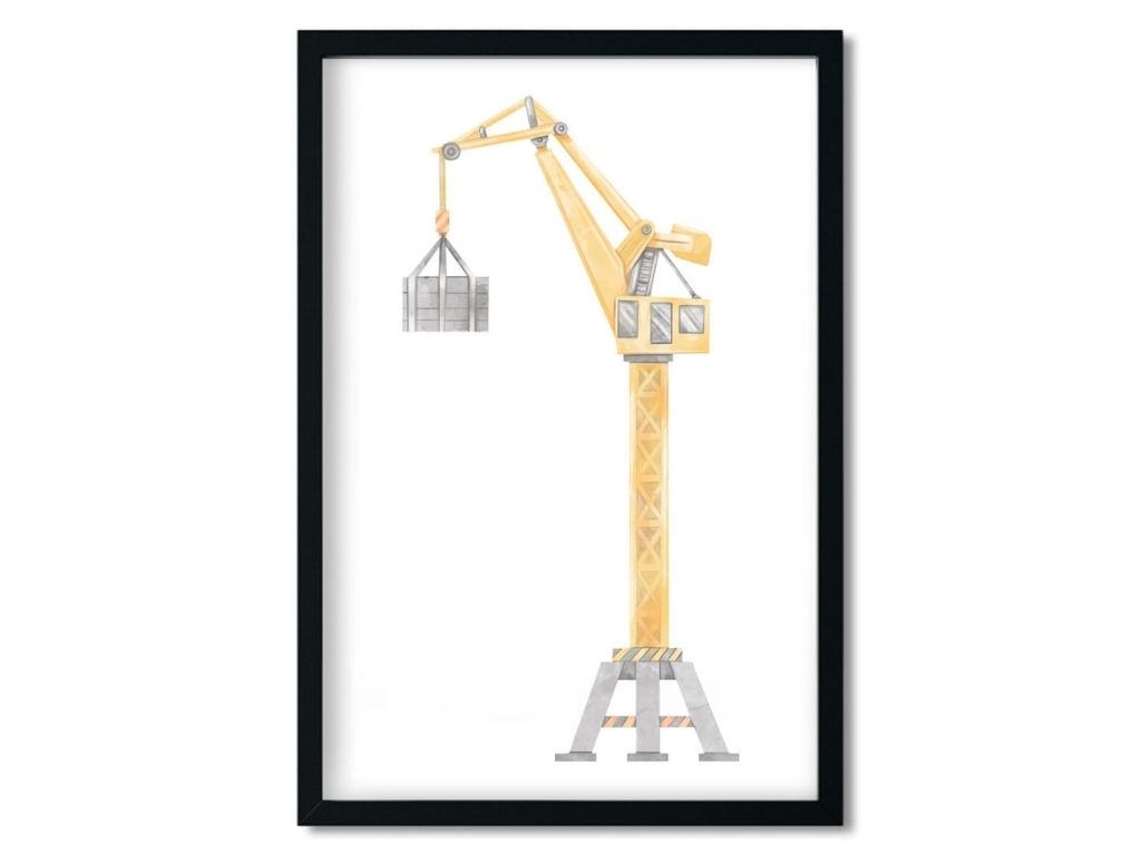 E-shop Detský plagát na stenu STAVEBNÝ ŽERIAB Rozmer: 20 x 30 cm