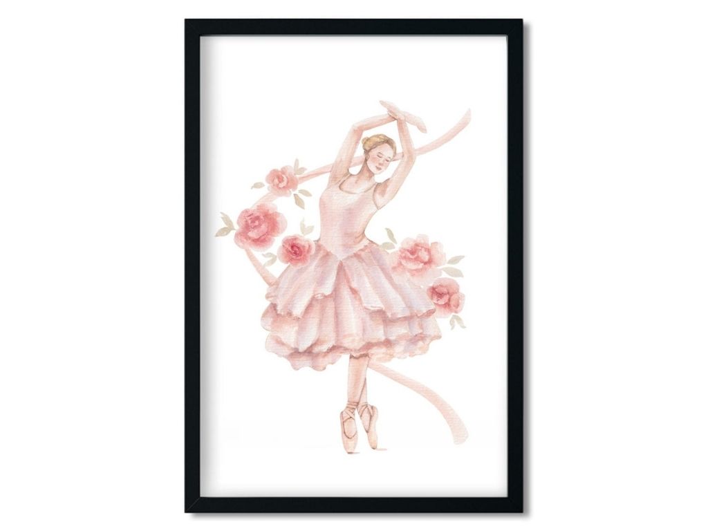 E-shop Plagát na stenu do detskej izby BALERINA Rozmer: 20 x 30 cm