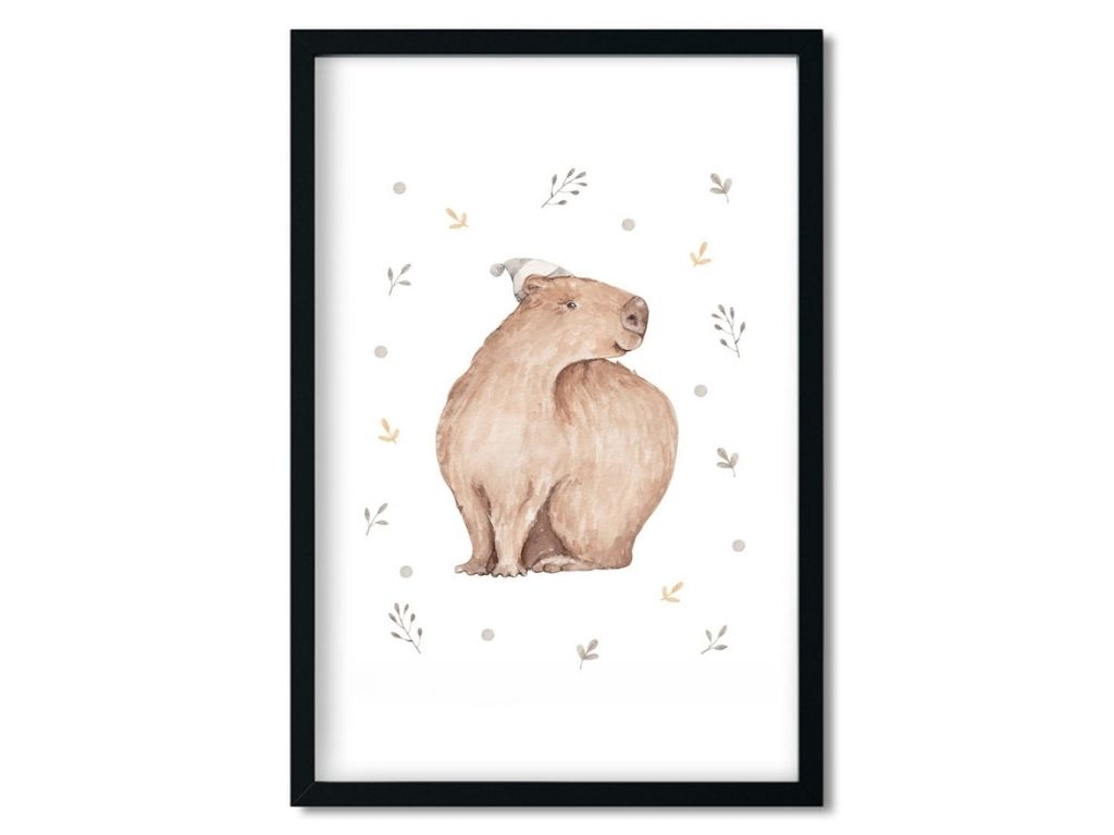 E-shop Plagát na stenu do detskej izby CAPYBARA Rozmer: 20 x 30 cm