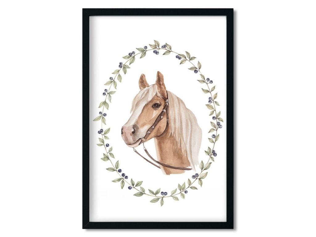 E-shop Plagát na stenu do detskej izby KÔŇ Rozmer: 20 x 30 cm