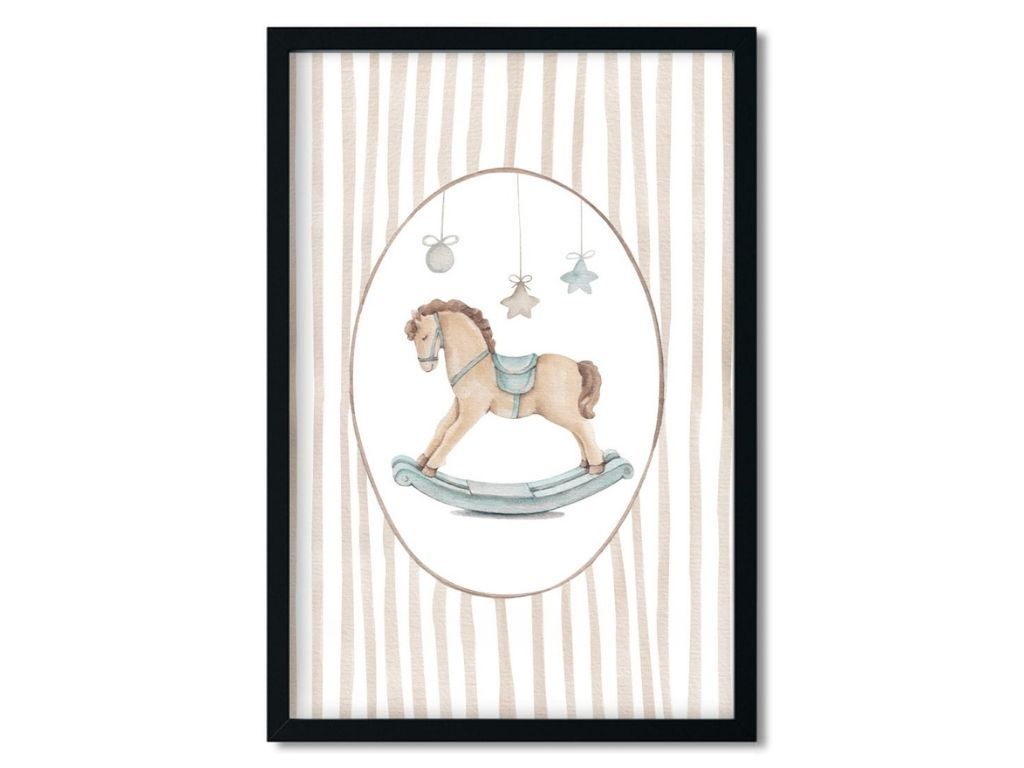 E-shop Plagát do detskej izby HÚPACÍ KONÍK Rozmer: 20 x 30 cm