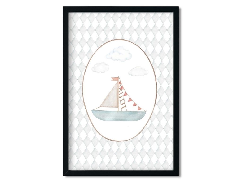 E-shop Detský plagát na stenu PLACHETNICA Rozmer: 20 x 30 cm
