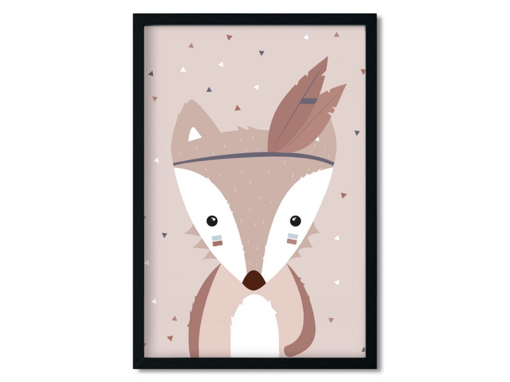 E-shop Plagát na stěnu do dětského pokoje LIŠKA Rozmer: 20 x 30 cm