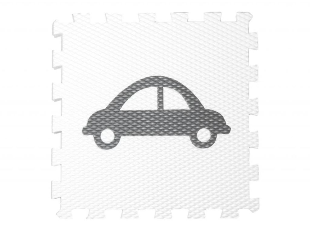 Penová hracia podlaha AUTO do detskej izby Zvoľte farbu: Biela s hnedou