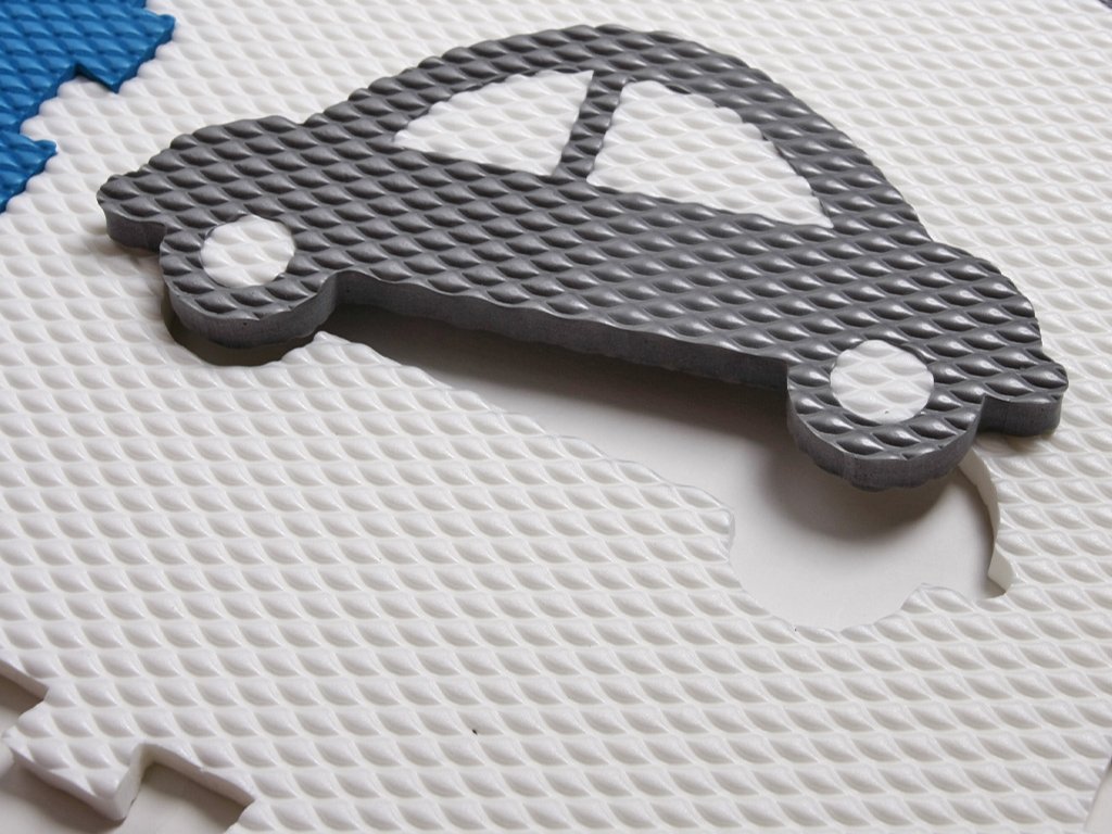 Penová hracia podlaha AUTO do detskej izby Zvoľte farbu: Biela s hnedou
