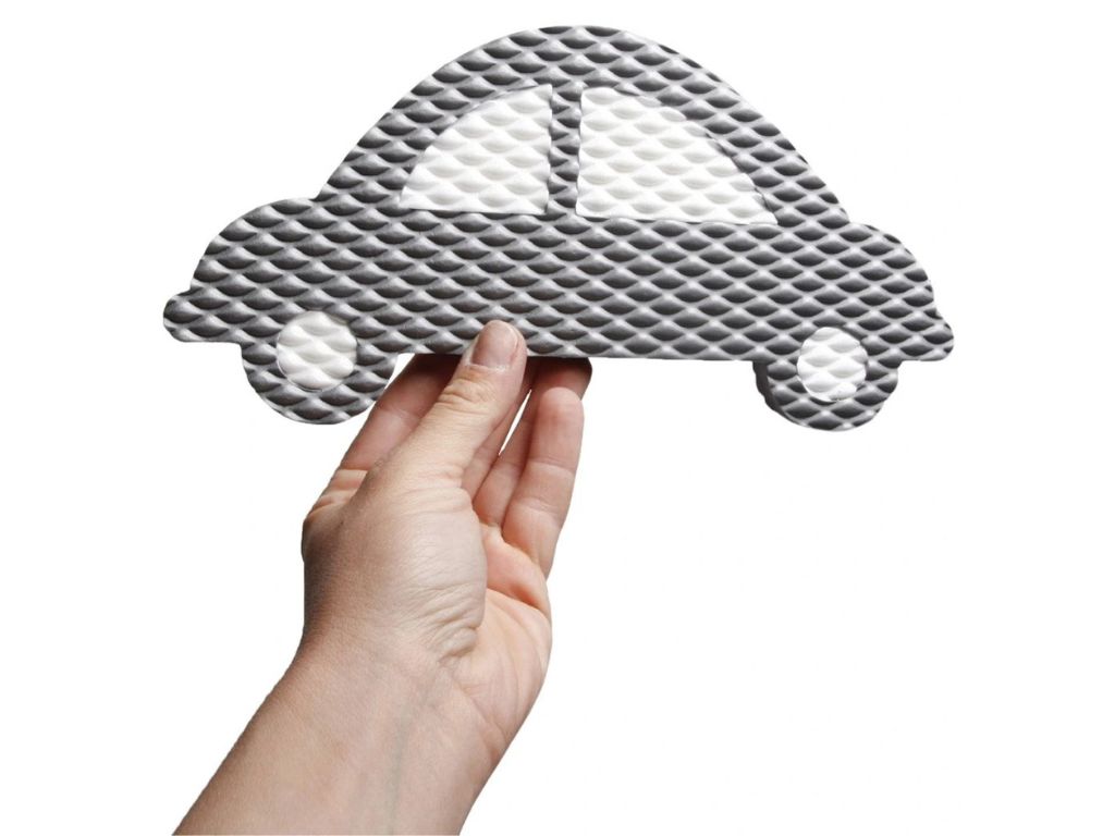 Penová hracia podlaha AUTO do detskej izby Zvoľte farbu: Biela s hnedou