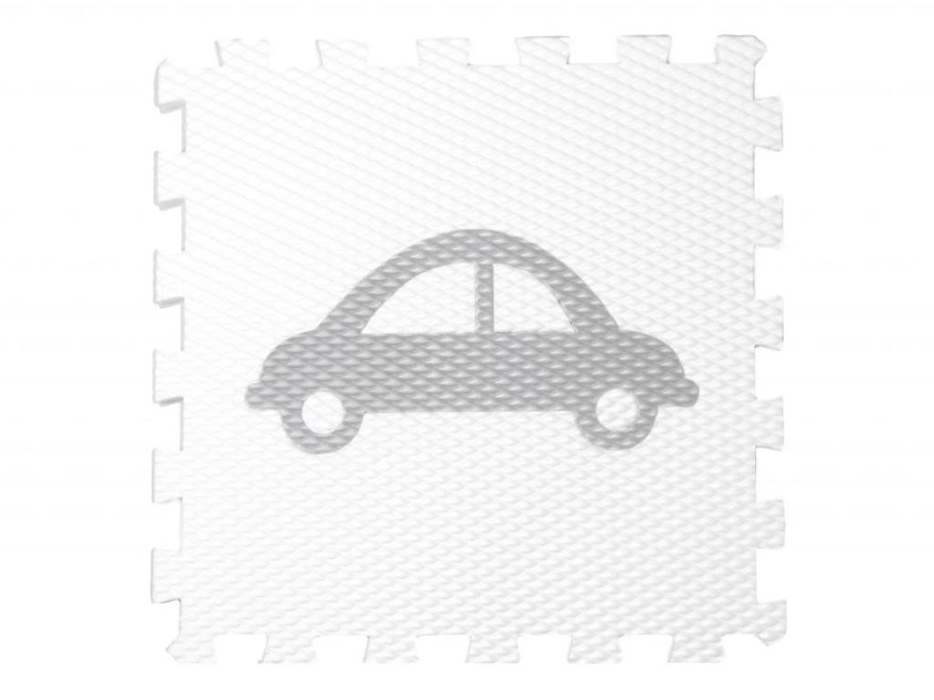 Penová hracia podlaha AUTO do detskej izby Zvoľte farbu: Biela s hnedou