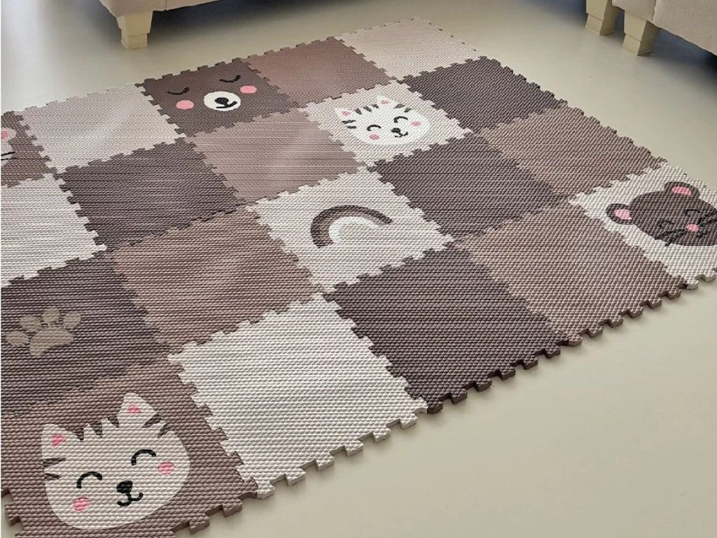 Hracie penové puzzle do detskej izby 20 dielov MAČKA S MYŠOU