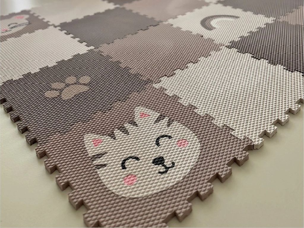 Hracie penové puzzle do detskej izby 20 dielov MAČKA S MYŠOU