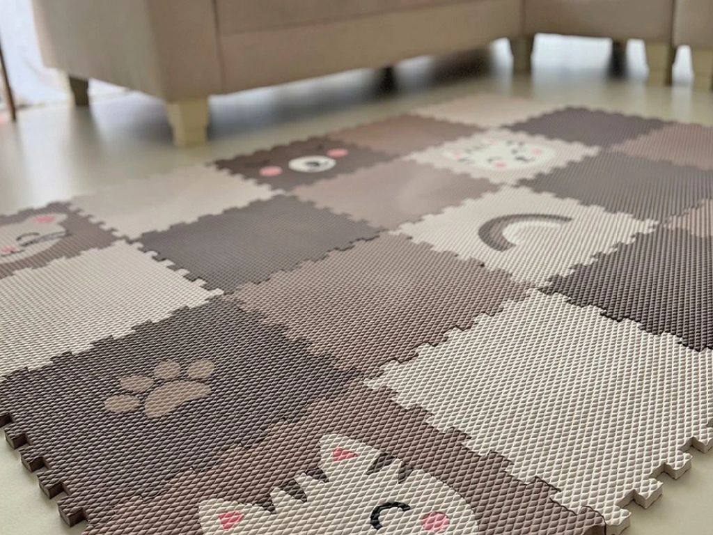 Hracie penové puzzle do detskej izby 20 dielov MAČKA S MYŠOU