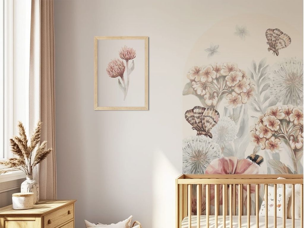 E-shop Nástenná samolepka OBLÚK do detskej izby DIVOKÉ KVETY Zvoľte rozmer: 50 x 80 cm