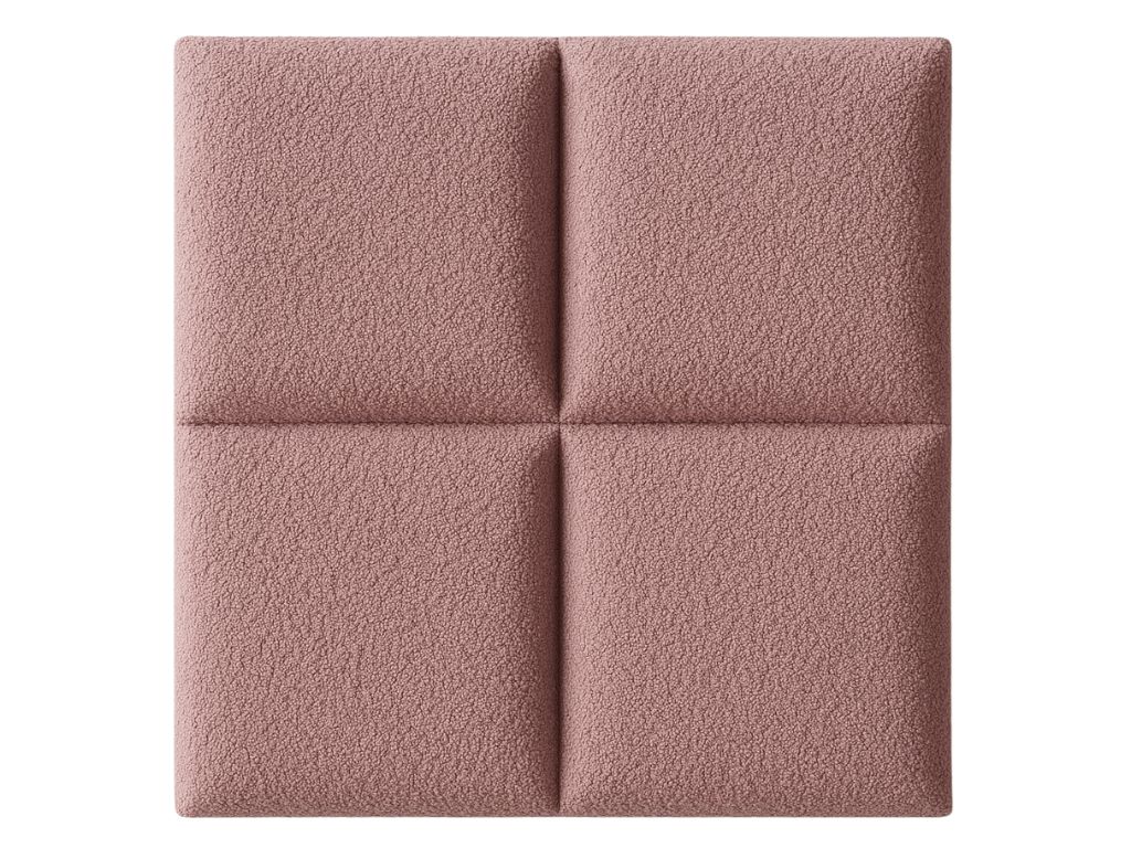 Štvorcové čalúnené panely na stenu BÚCLÉ Zvoľte farbu: Hnedá, Zvoľte rozmer: 30x30 cm, Uchytenie na stenu: So samolepiacim suchým zipsom