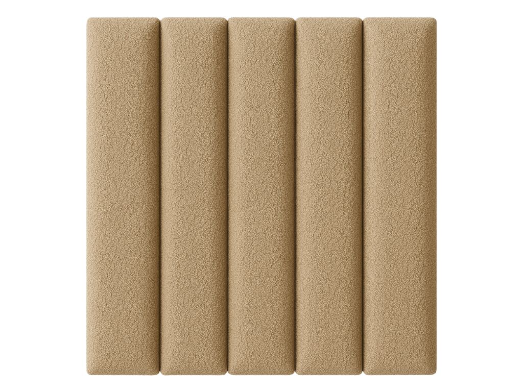Rovný čalúnený panel na stenu BÚCLÉ Zvoľte farbu: Hnedá, Zvoľte rozmer: 20x80 cm, Uchytenie na stenu: So samolepiacim suchým zipsom