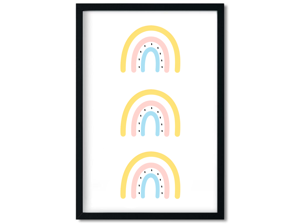 E-shop Benlemi Detský plagát DUHY na stenu Zvoľte rozmer: 30x42 cm (A3)