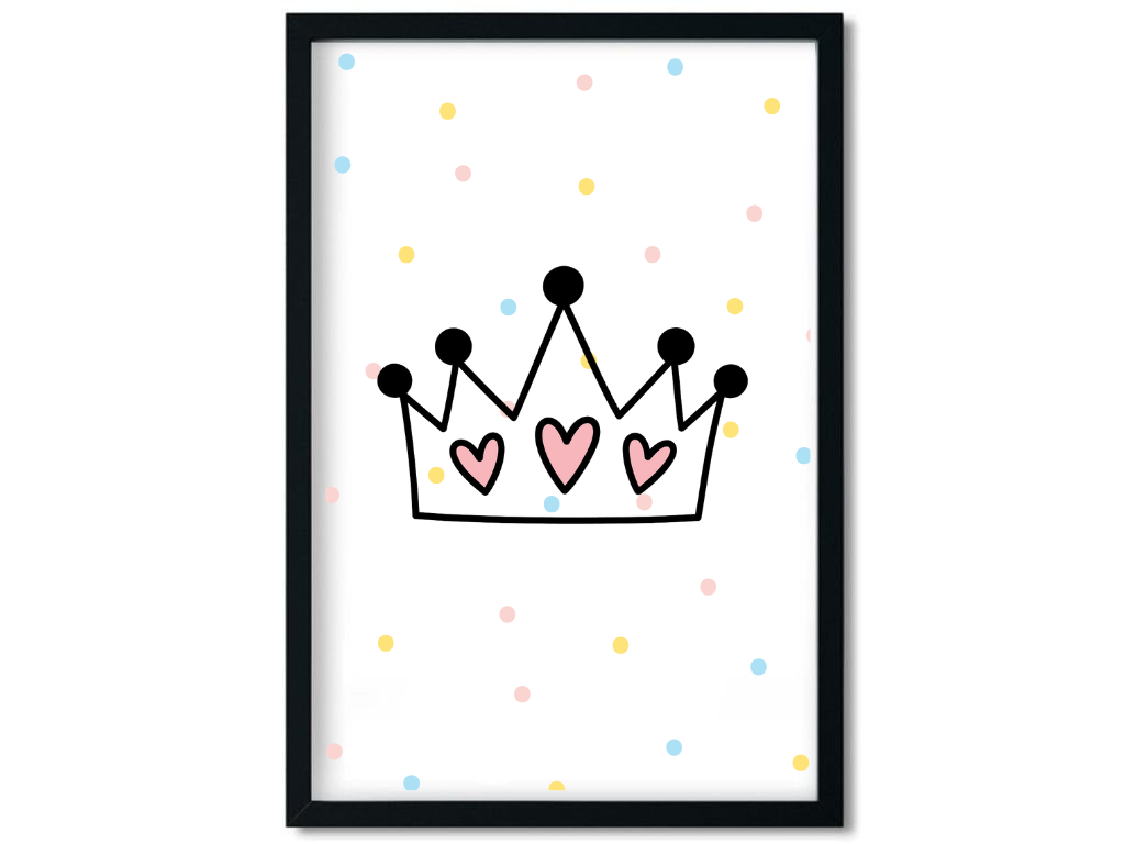E-shop Benlemi Detský plagát KORUNKA na stenu Zvoľte rozmer: 30x42 cm (A3)