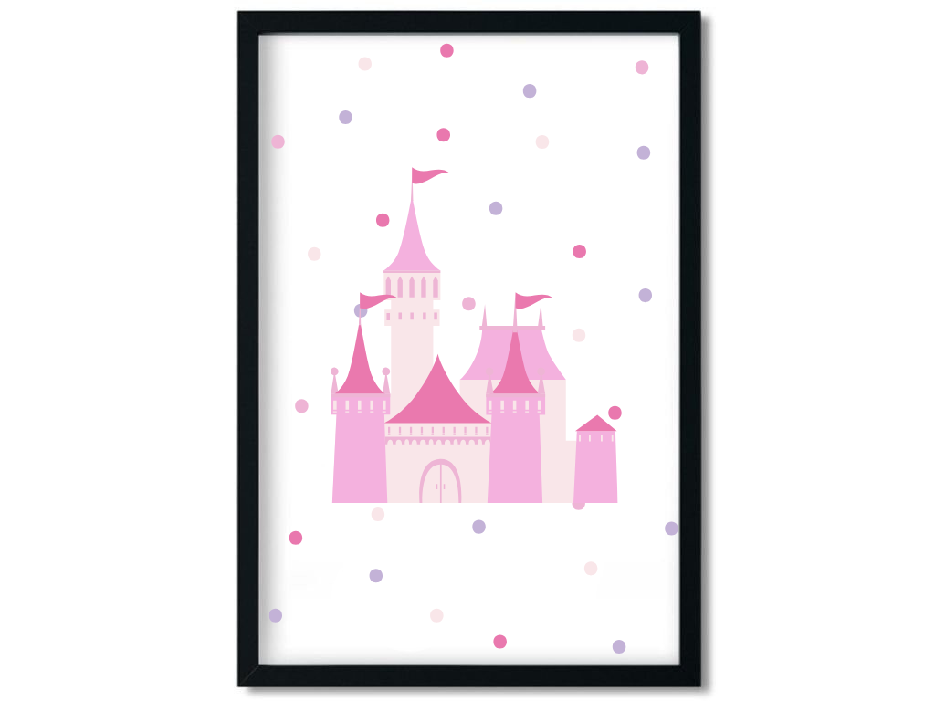 E-shop Benlemi Plagát na stenu do detskej izby ZÁMOK Zvoľte rozmer: 30x42 cm (A3)