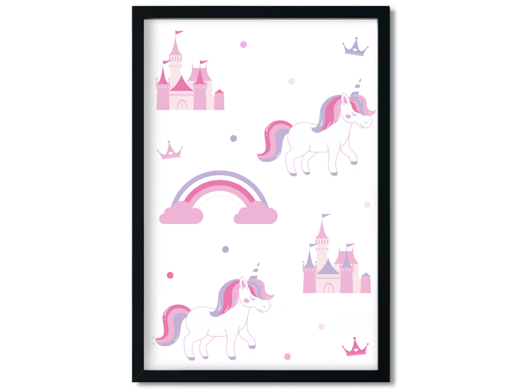 E-shop Benlemi Plagát na stenu JEDNOROŽEC S DUHOU do detskej izby Zvoľte rozmer: 30x42 cm (A3)
