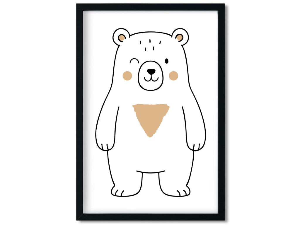 E-shop Benlemi Plagát MEDVEĎ do detskej izby Zvoľte rozmer: 30x42 cm (A3)