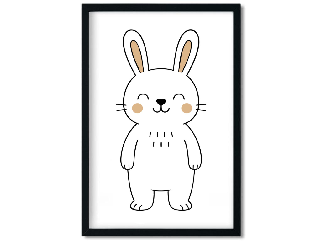 E-shop Benlemi Plagát ZAJAC do detskej izby Zvoľte rozmer: 30x42 cm (A3)