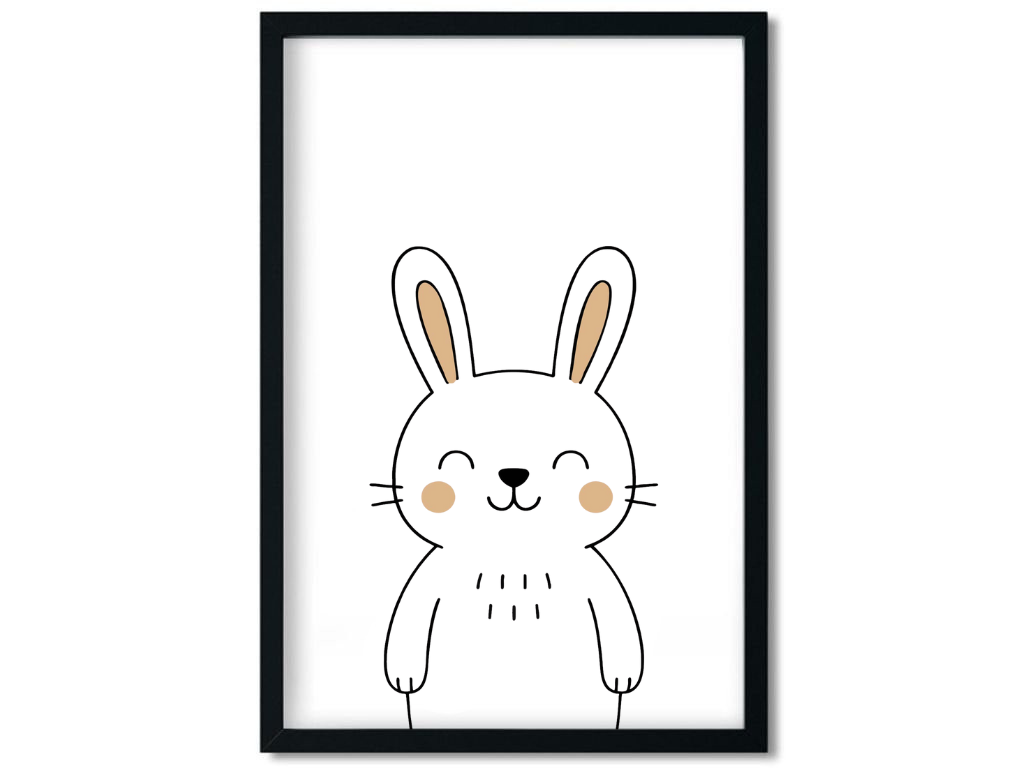 E-shop Benlemi Plagát na stenu ZAJAC do detskej izby Zvoľte rozmer: 30x42 cm (A3)