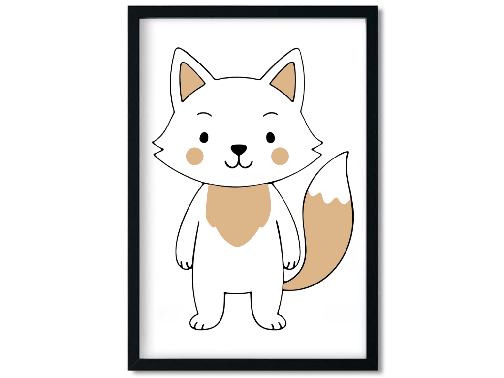 E-shop Benlemi Plagát LIŠKA do detskej izby Zvoľte rozmer: 30x42 cm (A3)