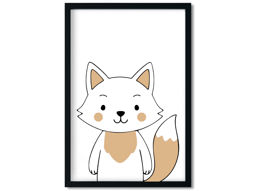 E-shop Benlemi Plagát na stenu LÍŠKA do detskej izby Zvoľte rozmer: 30x42 cm (A3)