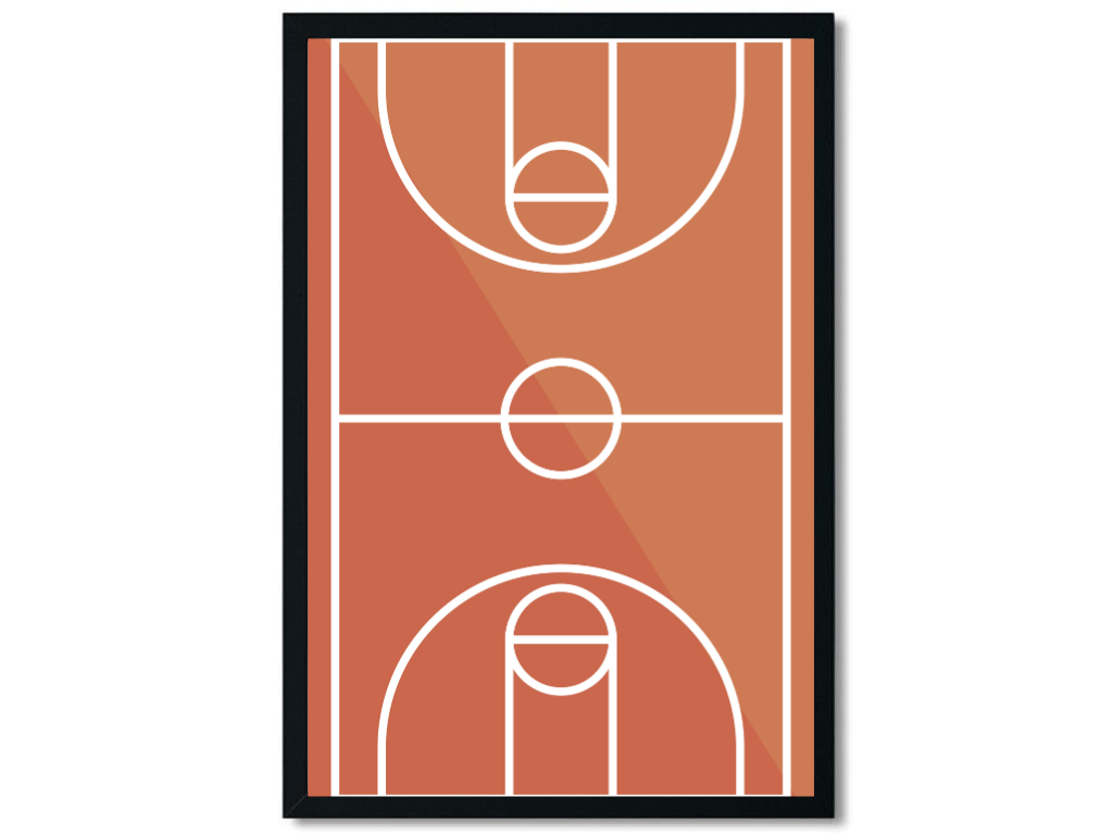E-shop Benlemi Plagát pre deti BASKETBALOVÉ IHRISKO Zvoľte rozmer: 30x42 cm (A3)