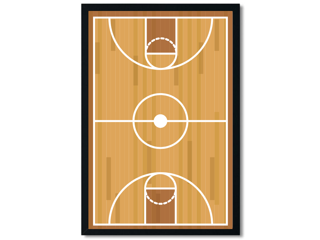 E-shop Benlemi Plagát na stenu BASKETBALOVÉ IHRISKO do detskej izby Zvoľte rozmer: 30x42 cm (A3)